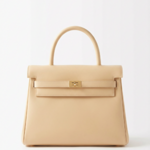 NO LOGO Apricot Leather Handbag