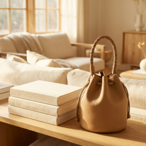 NO LOGO Camel Bucket Bag