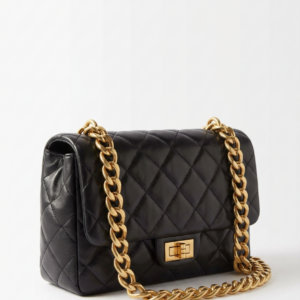 NO LOGO Matte Black Chain Bag